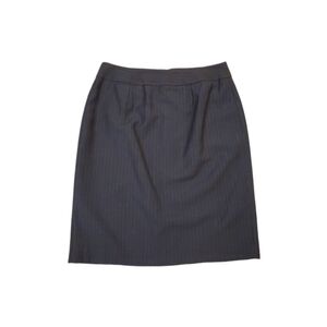 Calvin Klein Women's Charcoal‎ Grey Pinstripe Knee Length Pencil Skirt 6